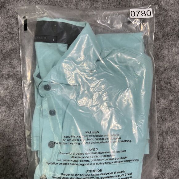 Greyson Golf Polo Shirt Men’s Large Blue Spirit Cattail Stretch - Picture 13 of 13